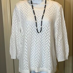 Talbots open stitch knit top (XLP)